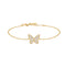 Gold Butterfly Pavé Bracelet